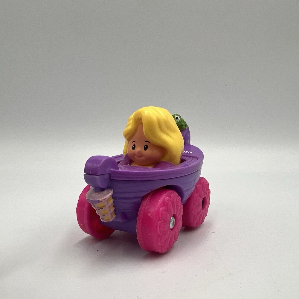 Fisher Price Disney Little People Wheelies Tangled Rapunzel Boat Pascal Car 2013